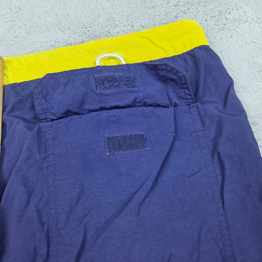 Vtg Polo Ralph Lauren Sport Swim Trunks Mens XL USRL Graphic Lined Navy Yellow